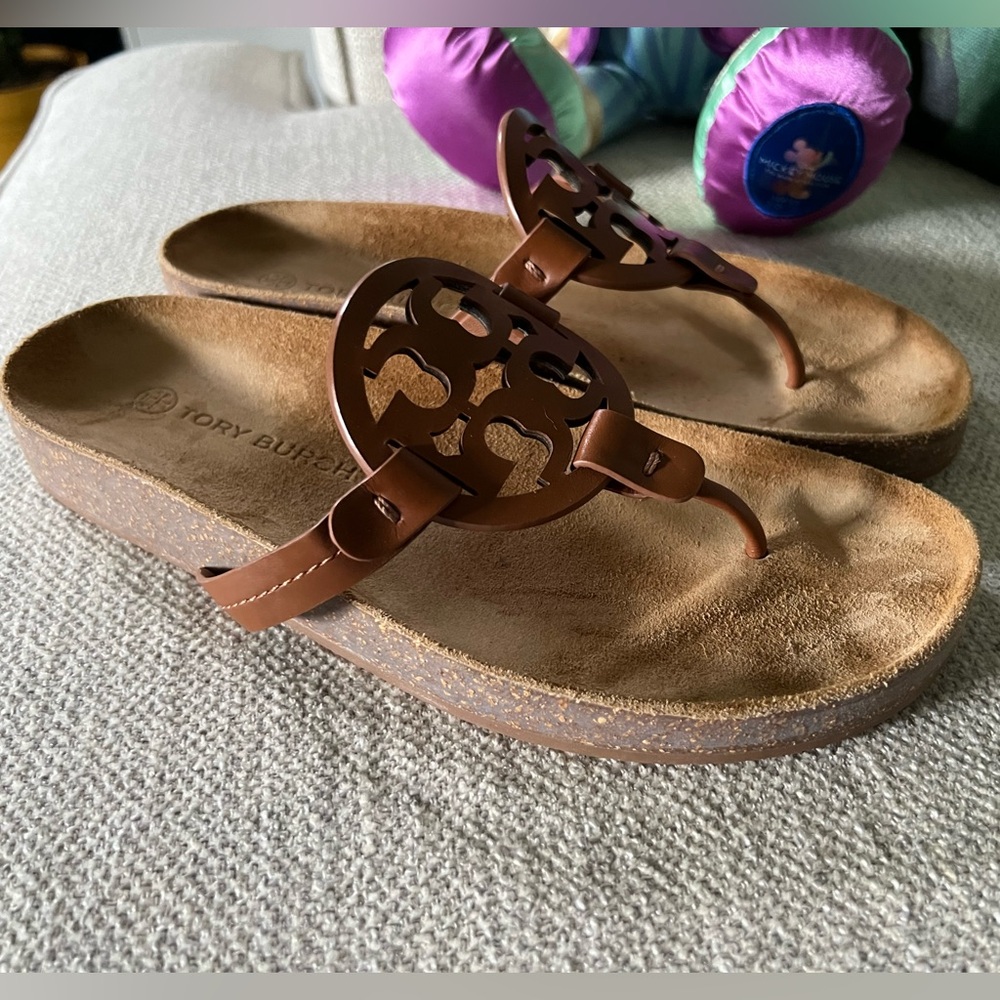 Tory Burch Cloud Sandals Natural women’s size 9. Worn twice.